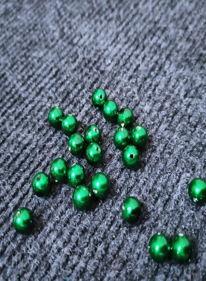 RITIKA CRAFT Plastic 8 mm Beads/moti Kit 300 pcs for Jewellery Making/Craftwork/Decorations (Green) - Image 2